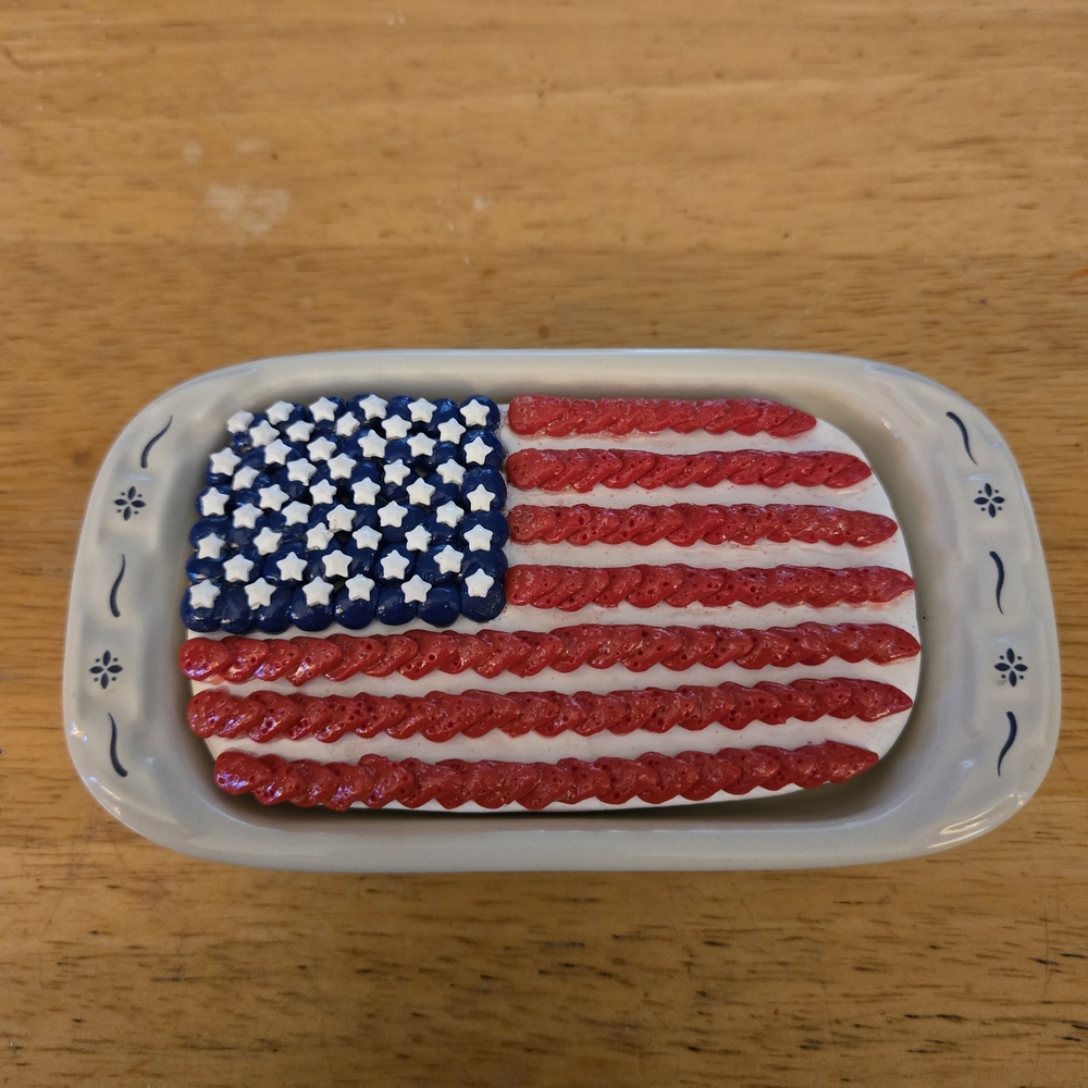 Patriotic American Flag Miniature Cake